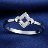925 Sterling Silver Ring for Women | Elegant Diamond-Studded Design | Skin-Friendly