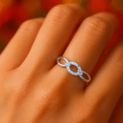925 Sterling Silver Ring for Women | Elegant Diamond-Studded Design | Skin-Friendly