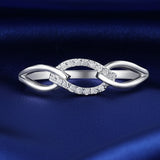 925 Sterling Silver Ring for Women | Elegant Diamond-Studded Design | Skin-Friendly