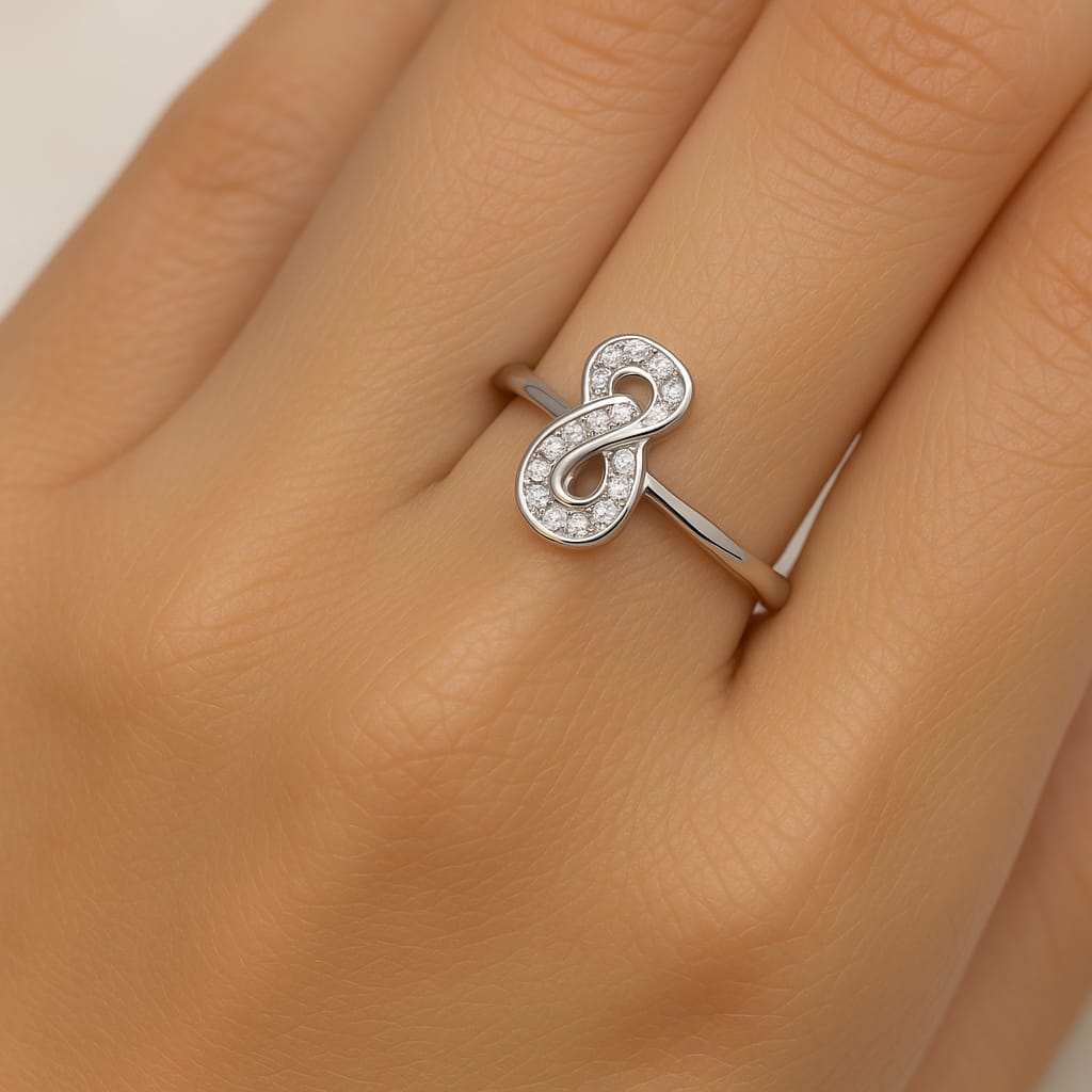 Elegant 925 Sterling Silver Ring for Women R 514