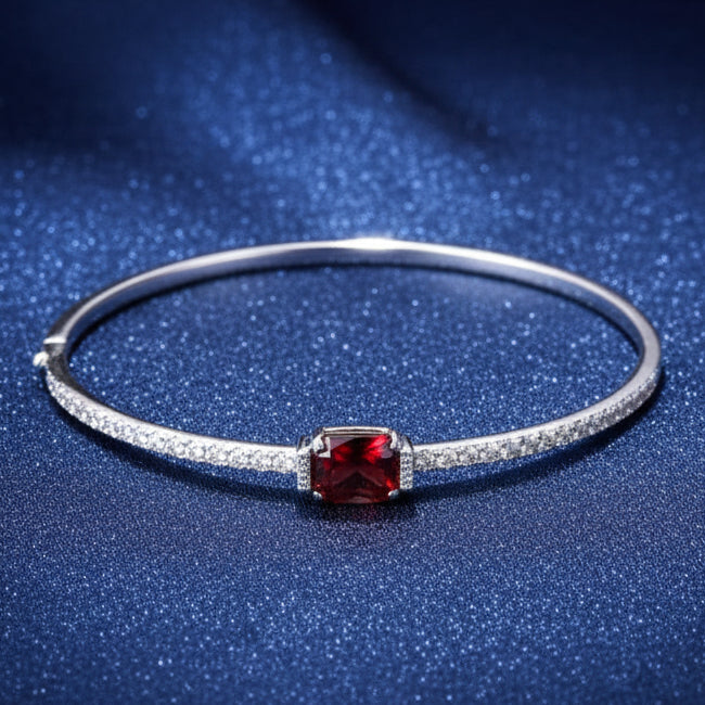 925 Sterling Silver Bracelet with Zircon Diamonds | Premium Sparkling Designer Bracelet for Women PR416-708