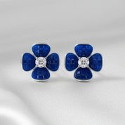 925 Sterling Silver Earrings for Women | Zircon Diamond Studded with Colour Stone / Mother Pearl | Elegant Daily & Party Wear Jewellery ER706-DP4240