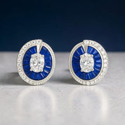 925 Sterling Silver Earrings for Women | Zircon Diamond Studded with Colour Stone / Mother Pearl | Elegant Daily & Party Wear Jewellery ER702-DP410