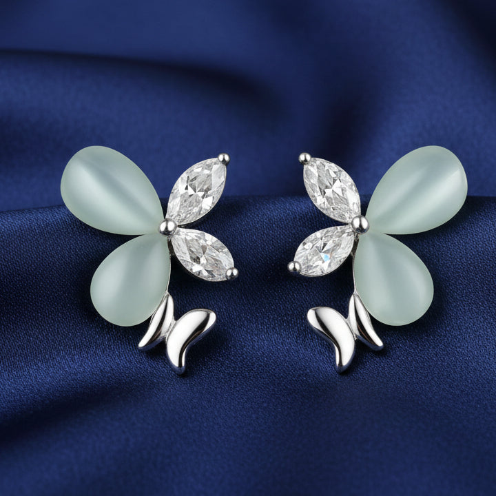 925 Sterling Silver Earrings for Women | Zircon Diamond Studded with Col ER704-DP277