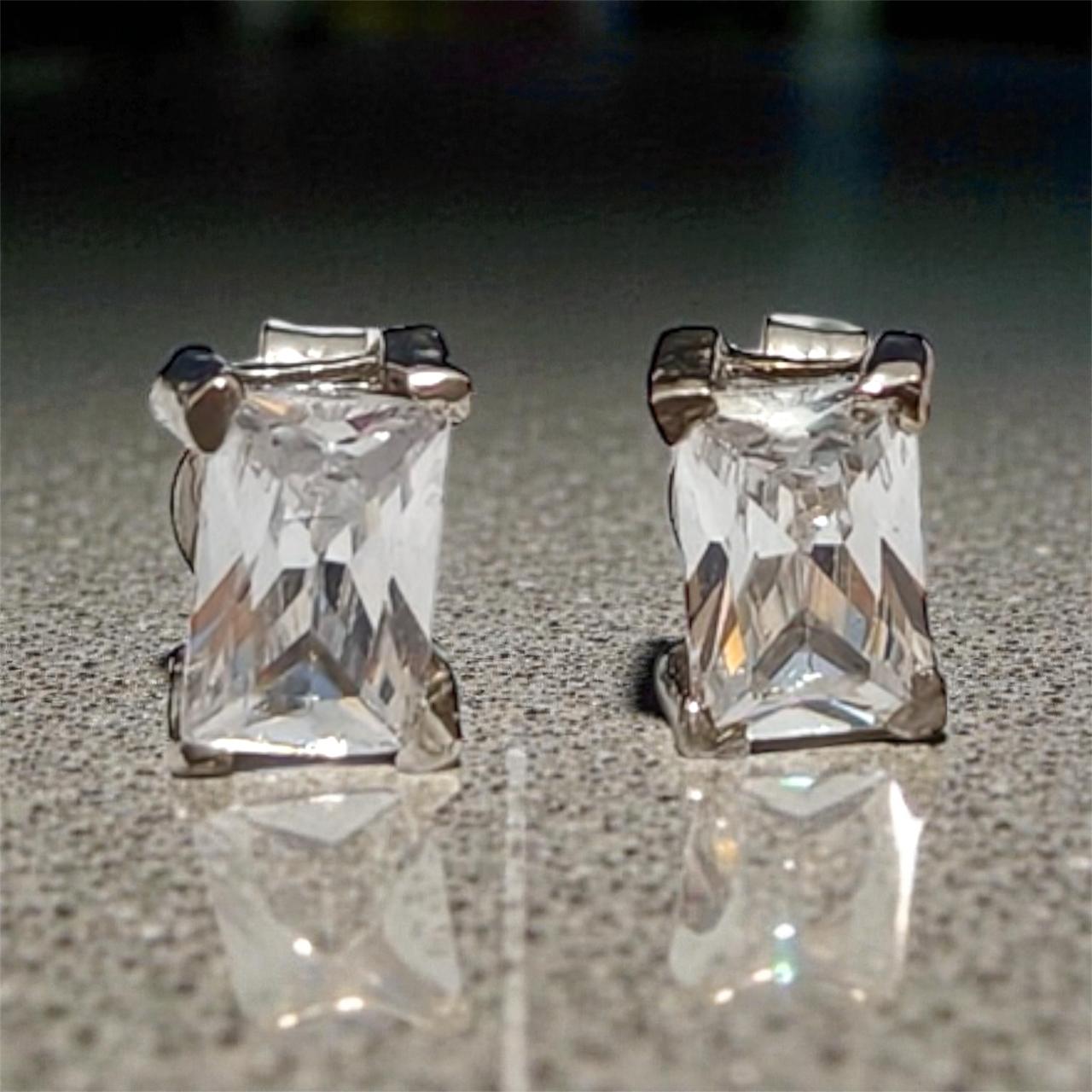 925 Sterling Silver Stud Earrings for Women | Sparkling Zircon Diamond | Lightweight Everyday Wear | Elegant Gift JewelleryER727-DP124