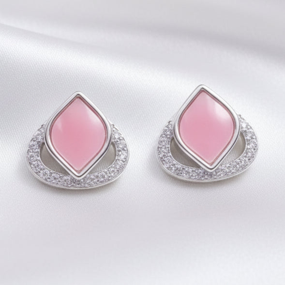925 Sterling Silver Earrings for Women | Zircon Diamond Studded with Colour Stone / Mother Pearl | Elegant Daily & Party Wear Jewellery RRJ226-352