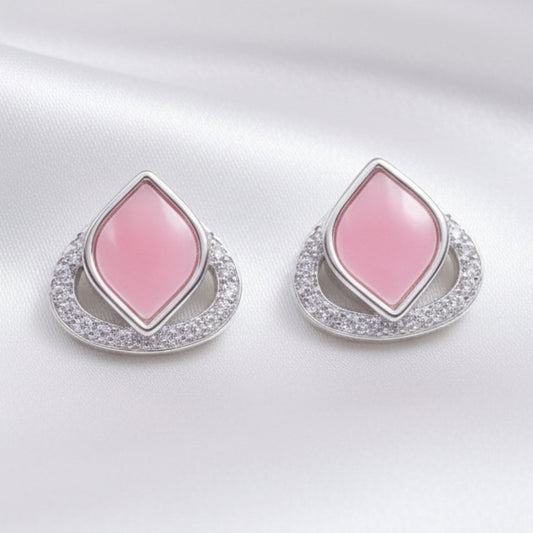 925 Sterling Silver Earrings for Women | Zircon Diamond Studded with Colour Stone / Mother Pearl | Elegant Daily & Party Wear Jewellery RRJ226-352