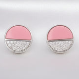 925 Sterling Silver Earrings for Women | Zircon Diamond Studded with Colour Stone / Mother Pearl | Elegant Daily & Party Wear Jewellery RRJ0242-334