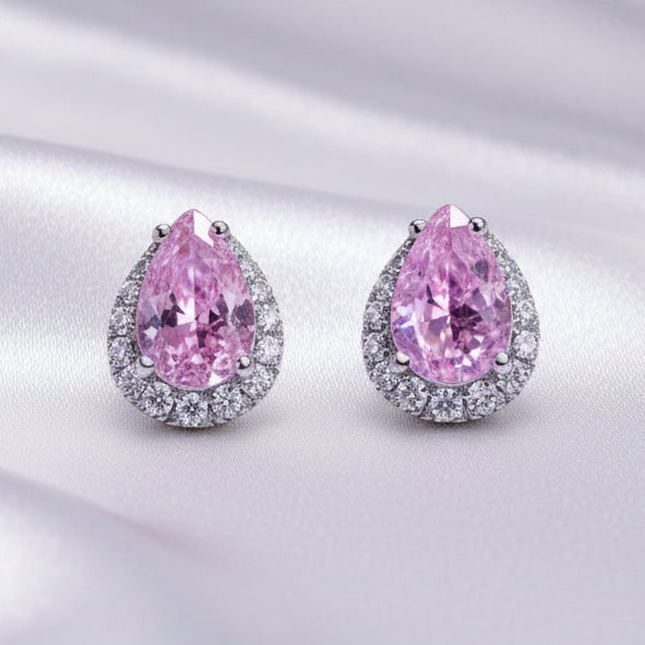 925 Sterling Silver Earrings for Women | Zircon Diamond Studded with Colour Stone / Mother Pearl | Elegant Daily & Party Wear Jewellery ER711-DP248