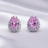 925 Sterling Silver Earrings for Women | Zircon Diamond Studded with Colour Stone / Mother Pearl | Elegant Daily & Party Wear Jewellery ER711-DP248