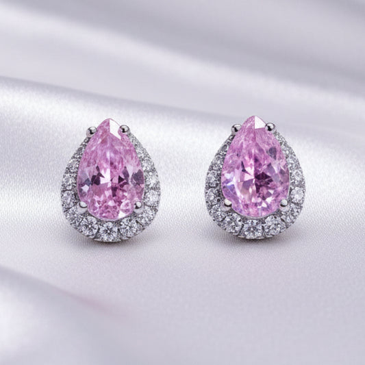 925 Sterling Silver Earrings for Women | Zircon Diamond Studded with Colour Stone / Mother Pearl | Elegant Daily & Party Wear Jewellery ER711-DP248