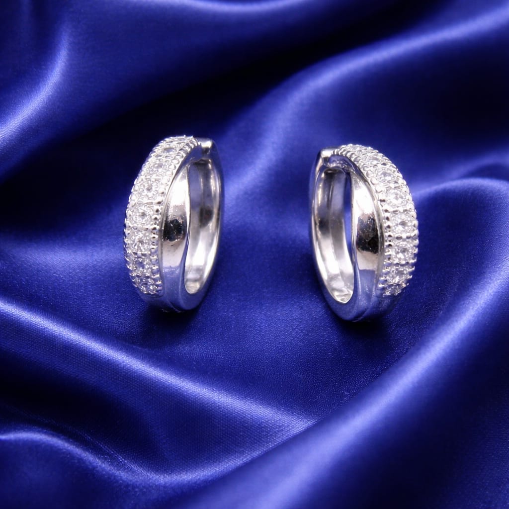 925 Sterling Silver Bali Hoop Earrings for Women & Girls | Classic Elegant Hoop Design | Lightweight Daily Wear Silver Earrings | Stylish Minimal Jewellery RRJ240-378