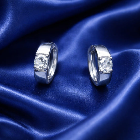 925 Sterling Silver Bali Hoop Earrings for Women & Girls | Classic Elegant Hoop Design | Lightweight Daily Wear Silver Earrings | Stylish Minimal Jewellery RRJ244-375