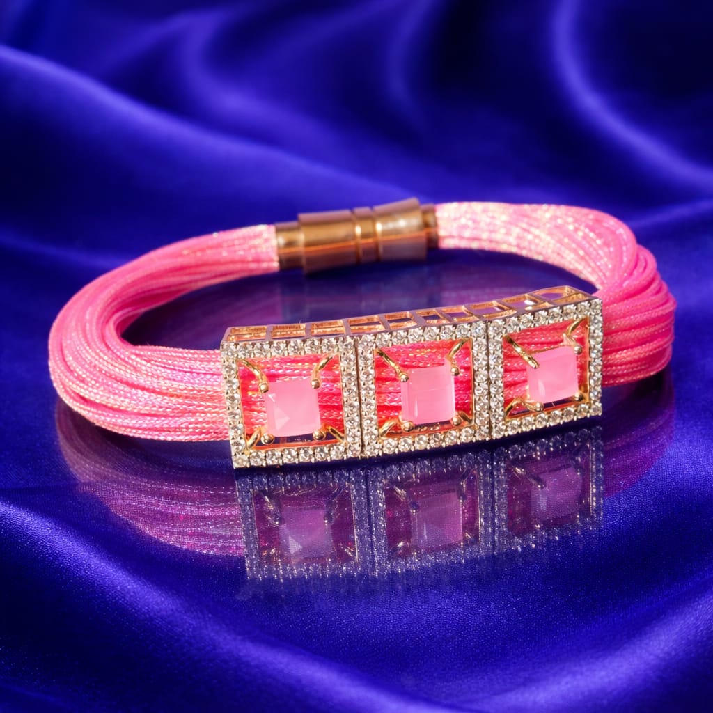 Aurellion Rosé Glow Statement Bracelet