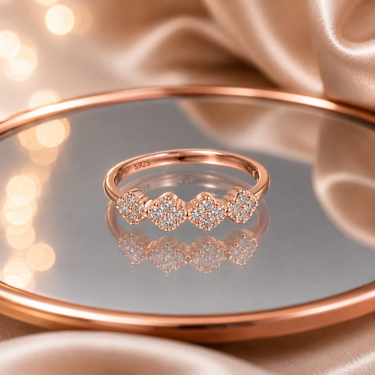 Aurellion Rosé Blossom Crown Ring (R5-144)