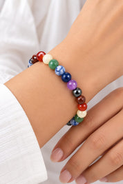 Aurellion 7 Chakra Bracelet for Men & Women | Natural Chakra Healing Crystal Beads Bracelet | 7 Chakra Stones for Balance, Meditation, Yoga & Positive Energy | Adjustable Unisex Bracele