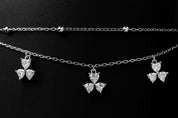 925 Sterling Silver Two-Layered Bracelet for Women | Dual Chain Design with Sparkling Diamonds | Elegant & Adjustable Wristwear MY506-323