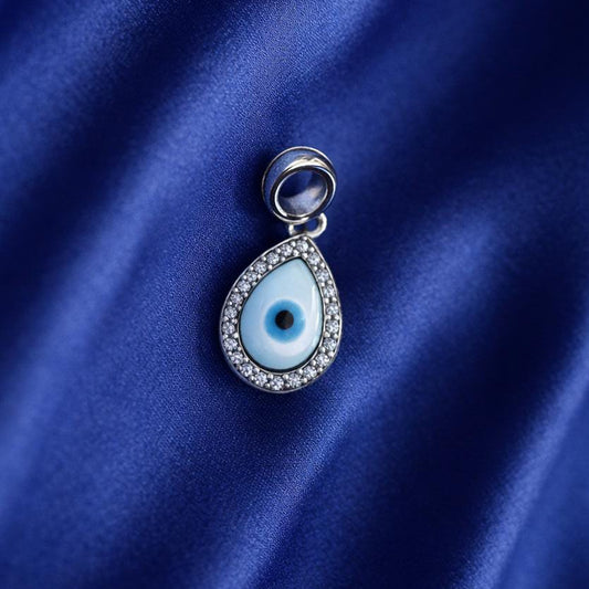 925 Sterling Silver Evil Eye Pendant Necklace for Women | Blue Protection Charm | Minimal Everyday JewelryRRJ0052-396