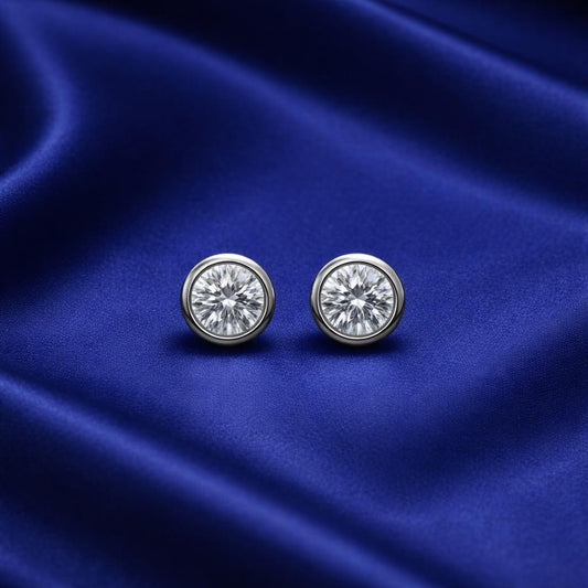 Classic Solitaire 925 Sterling Silver Stud Earrings PR408-169