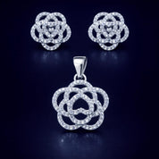 Radiant Grace – Sterling Silver Zircon Jewellery Set PR413-585