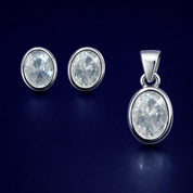 Radiant Grace – Sterling Silver Zircon Jewellery Set PR410-380