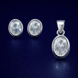 Radiant Grace – Sterling Silver Zircon Jewellery Set PR410-380