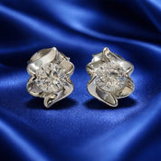 925 Sterling Silver Floral Stud Earrings with Zircon Diamond | Elegant Flower Design | Lightweight Daily Wear Jewellery for Women & Girls RRJ0106-344