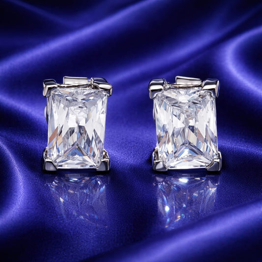 925 Sterling Silver Stud Earrings for Women | Sparkling Zircon Diamond | Lightweight Everyday Wear | Elegant Gift JewelleryER727-DP124