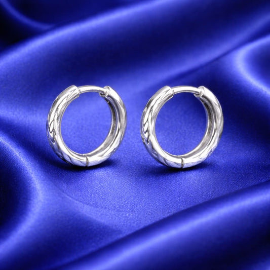 925 Sterling Silver Bali Hoop Earrings for Women | Classic Round Hoops | Lightweight Daily Wear | Hypoallergenic | Elegant Jewellery Gift RRJ0114-384