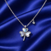 925 Sterling Silver 3 Heart Flower Pendant with Chain | Triple Heart Floral Design Necklace for Women | Romantic & Elegant Gift Jewellery RRJ0237-418