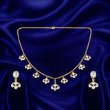 Opulent Snowflake Dangle Necklace Set