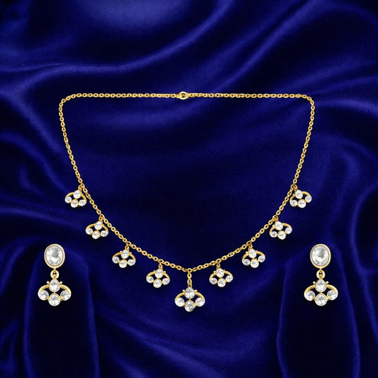 Opulent Snowflake Dangle Necklace Set