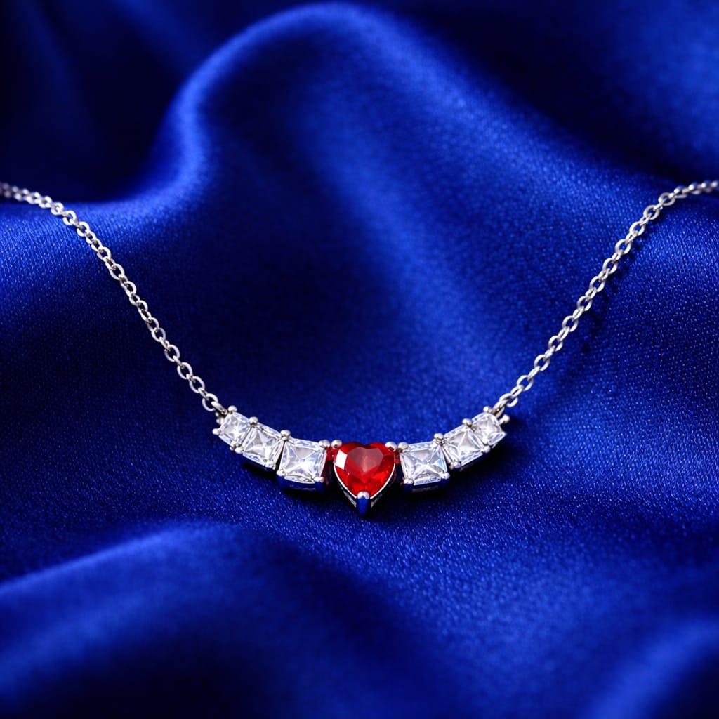 Royal Sparkle – 925 Sterling Silver Zircon Pendant with Chain RRJ0210-330