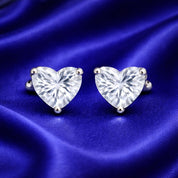 925 Sterling Silver Heart Pointer Earrings for Women | Modern Minimal Geometric Studs | Elegant Daily & Party Wear Jewellery RRJ206-324