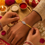 Nazar Shield Silver Rakhi 🧿