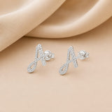 Aurellion Signature 'A' Silver Stud Earrings