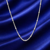 Luxe Minimal Beaded Chain Necklace (Ch 411- 615)