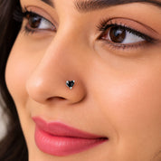 Midnight Heart Nose Pin