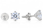 Celestia Halo 925 Sterling Silver Crystal Stud Earrings