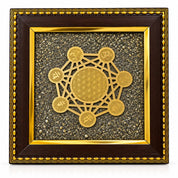 Golden Sri Yantra Sacred Geometry Decorative Frame