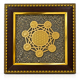 Golden Sri Yantra Sacred Geometry Decorative Frame