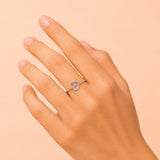 Infinity Loop Silver Ring – Minimalist Zircon Adjustable Ring