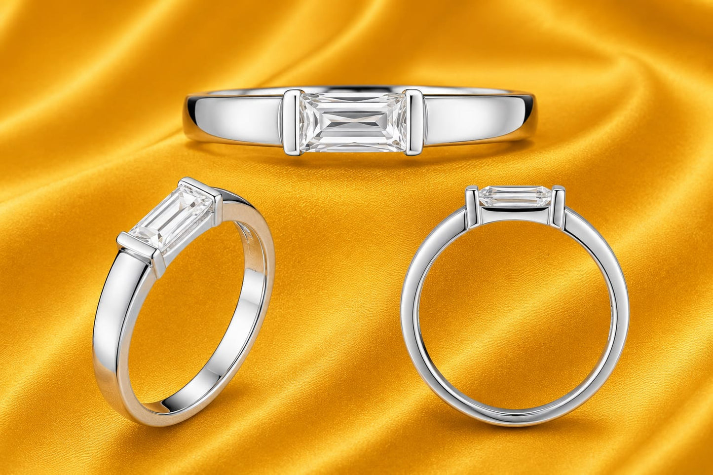 Baguette Luxe Solitaire Ring (0250)