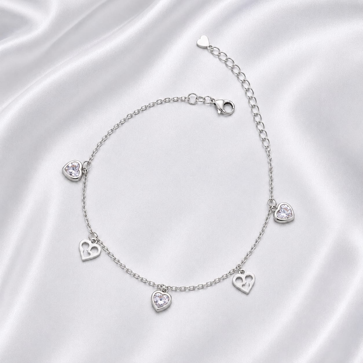 Kokoro 925 Heart Bracelet (JRG417)
