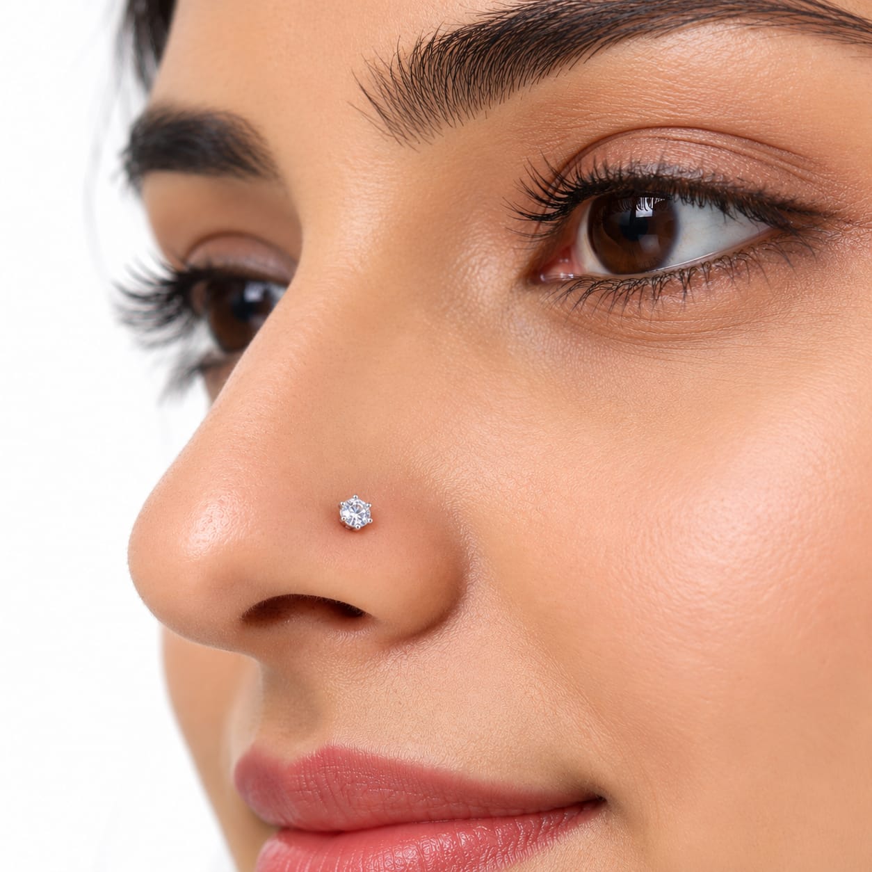 CELESTIAL SPARKLE SILVER NOSE PIN