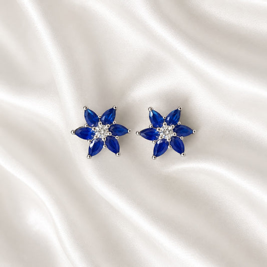 Royal Sapphire Bloom Studs (ER 02770)