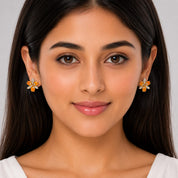 925 Sterling Silver Earrings for Women | Zircon Diamond Studded with Premium Enamel Finish | Elegant Daily & Party Wear JewelleryER709-DP6260
