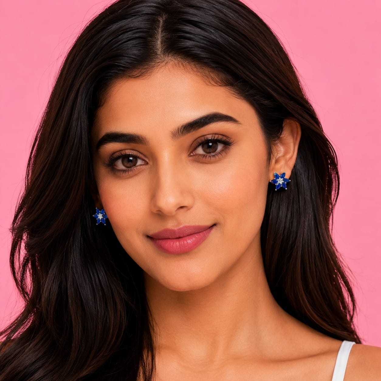 Royal Sapphire Bloom Studs (ER 02770)