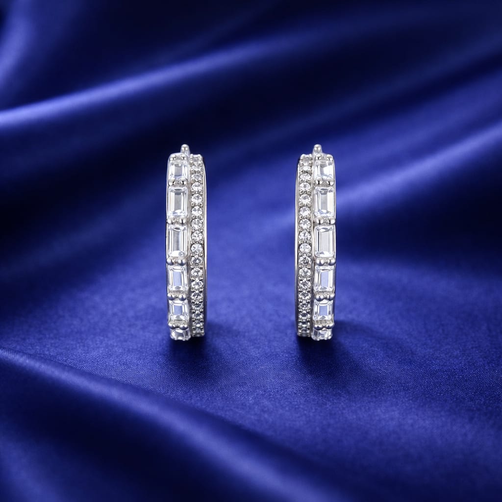 Celeste Baguette Crystal Bali Earrings (PR 404 -;262)