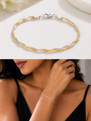 Aurellion Luxe Serpentine Silver Bracelet (FB402)